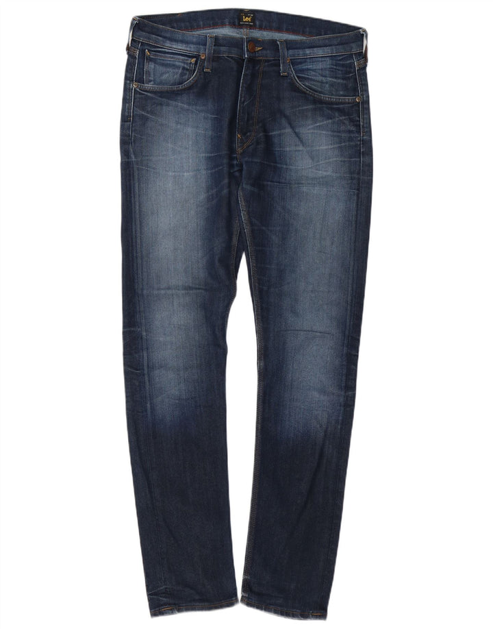 LEE Mens Luke Slim Jeans W32 L32 Blue Cotton