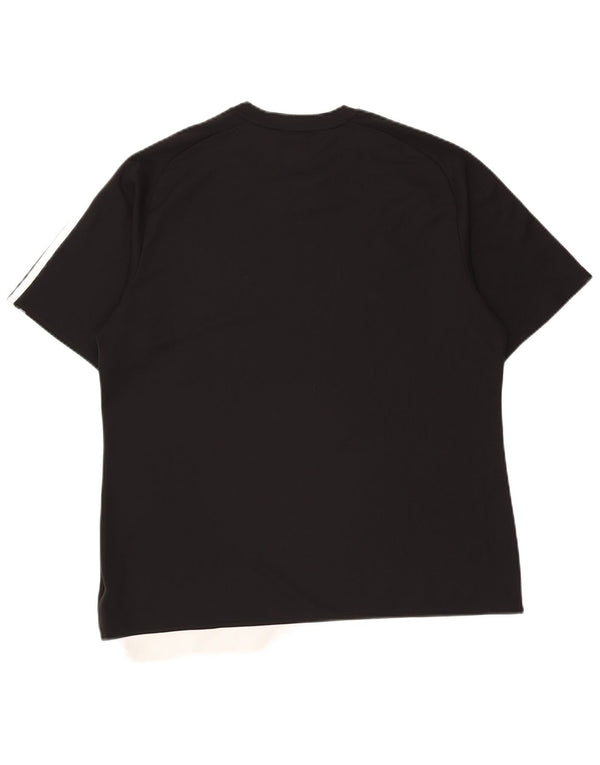 Adidas Mens Climalite T-Shirt Top XL Black Polyester