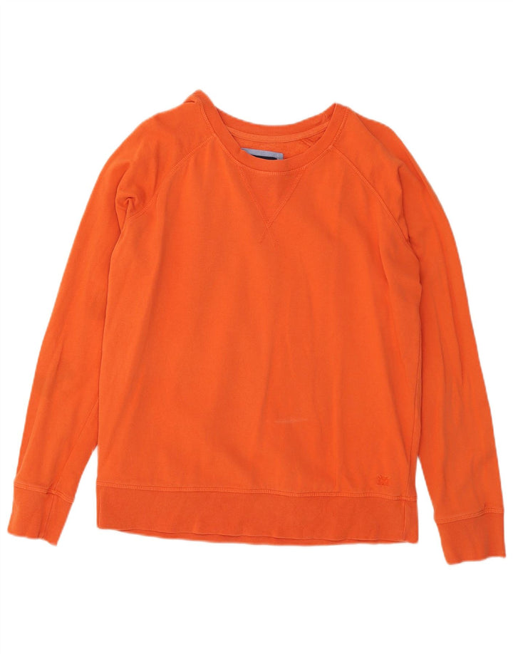 Crew Clothing Womens Sweatshirt Jumper UK 12 Medium Orange Cotton
