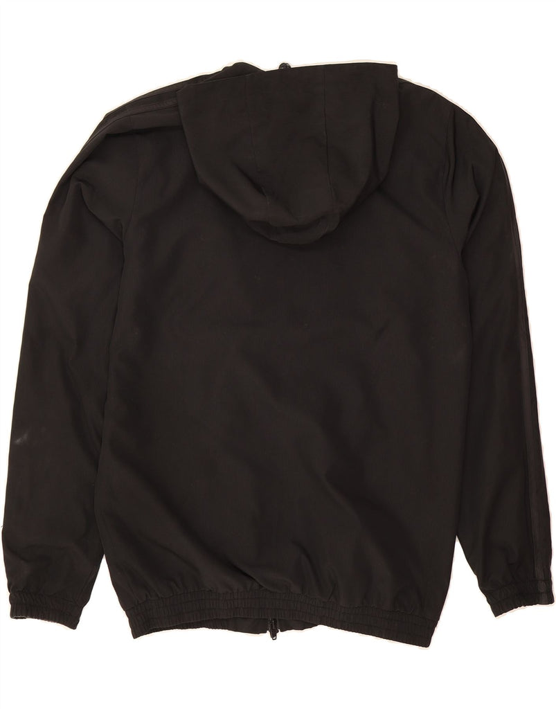 ADIDAS Mens Hooded Reversible Jacket UK 36 Small Black Polyester Vintage Adidas and Second-Hand Adidas from Messina Hembry 