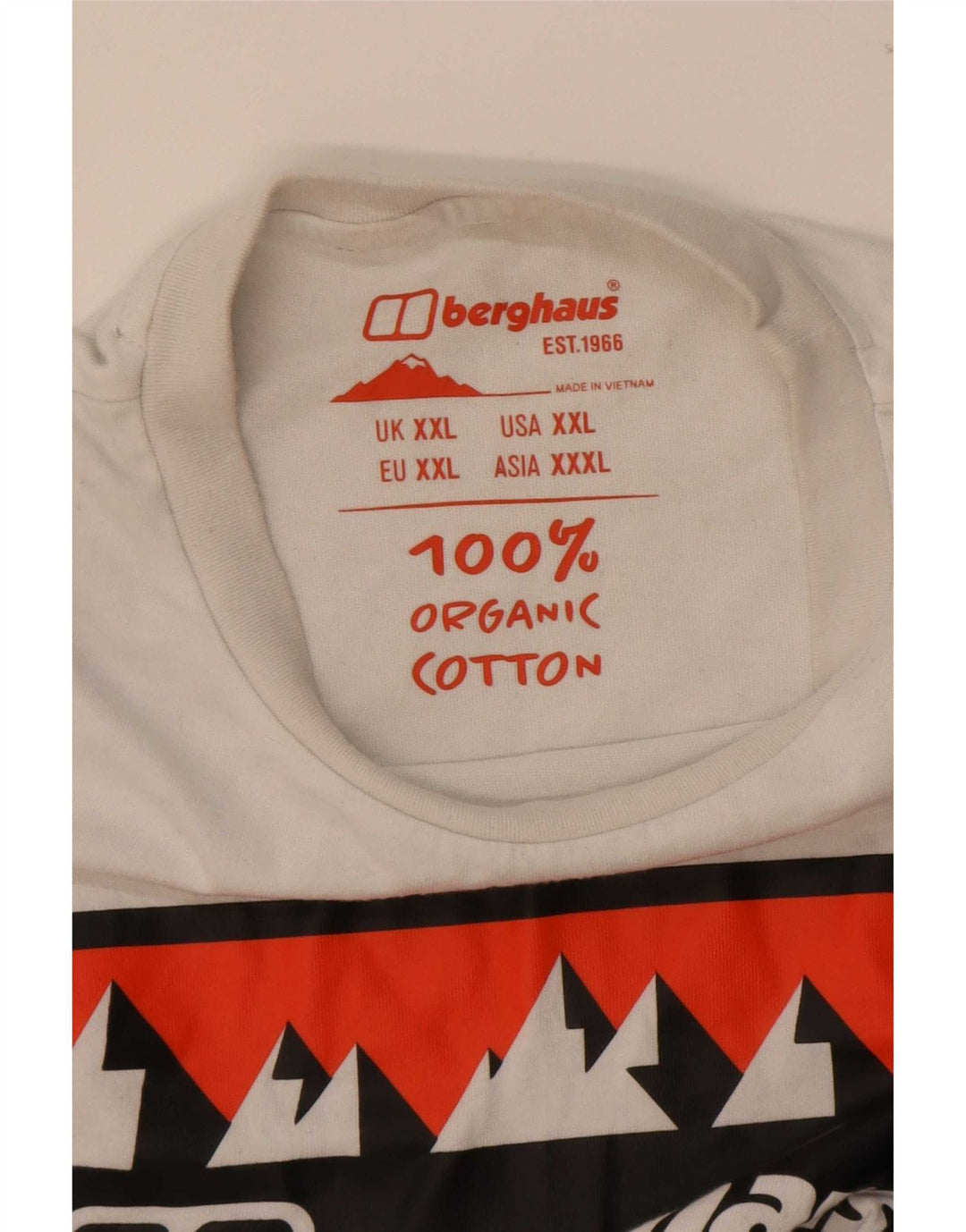 Berghaus Mens Graphic T-Shirt Top 2XL White Cotton