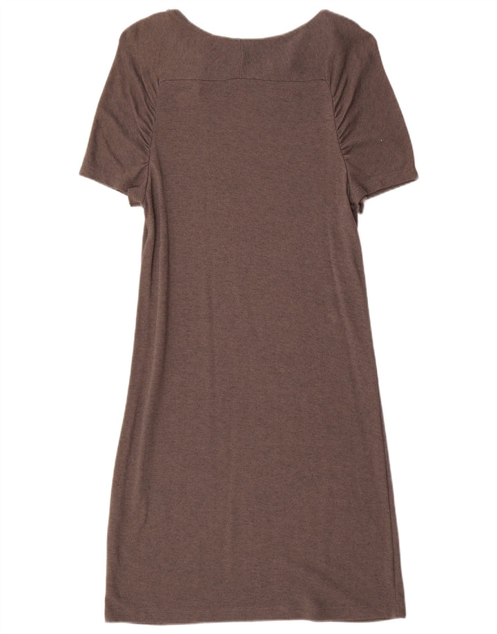 Zara Womens Batwing T-Shirt Dress UK 12 Medium Grey Viscose