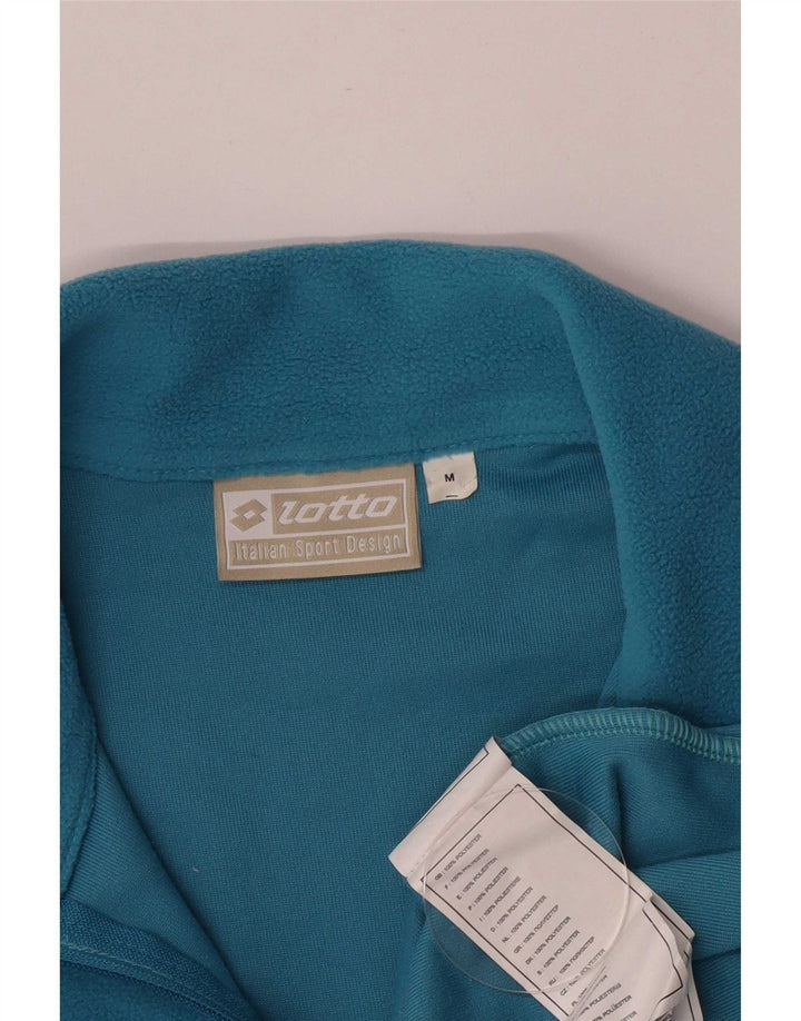 Lotto Mens Zip Neck Fleece Jumper Medium Blue Polyester