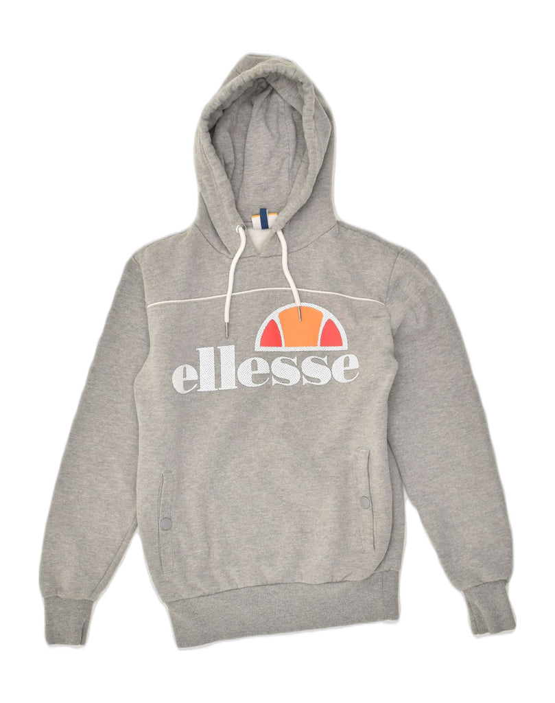 ELLESSE Mens Graphic Hoodie Jumper XS Grey Cotton | Vintage Ellesse | Thrift | Second-Hand Ellesse | Used Clothing | Messina Hembry 