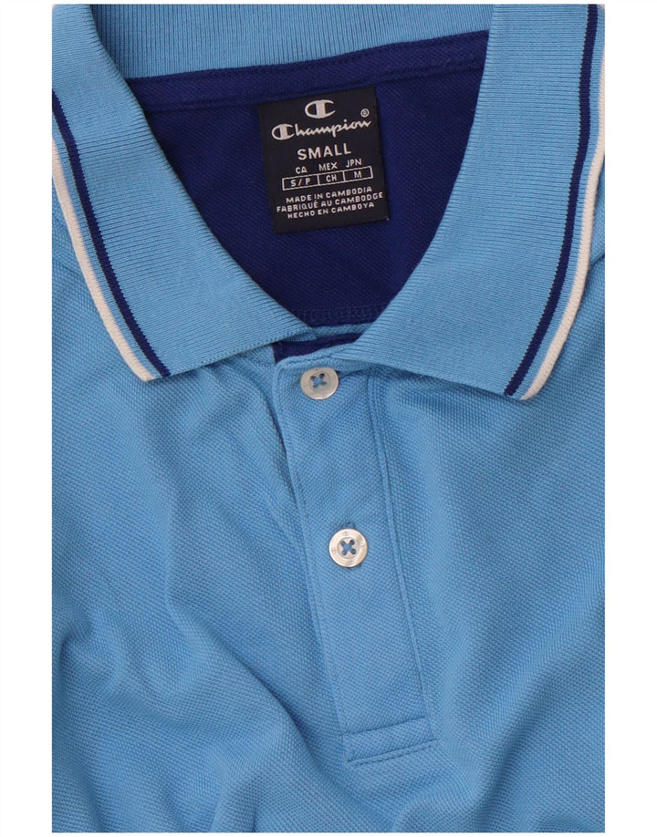 CHAMPION Mens Polo Shirt Small Blue