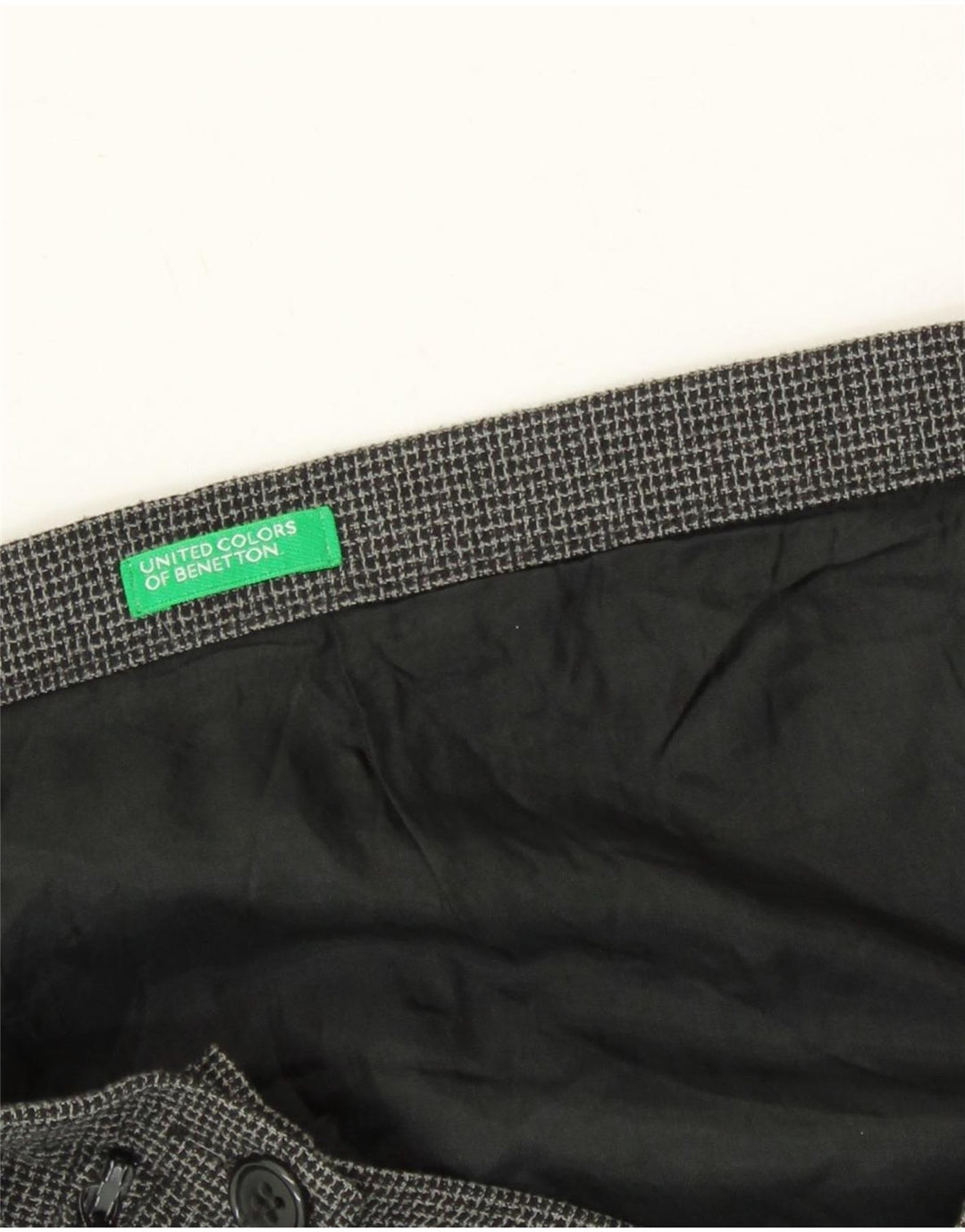 BENETTON Womens Straight Skirt W30 Medium Grey Polyester Vintage Benetton and Second-Hand Benetton from Messina Hembry 