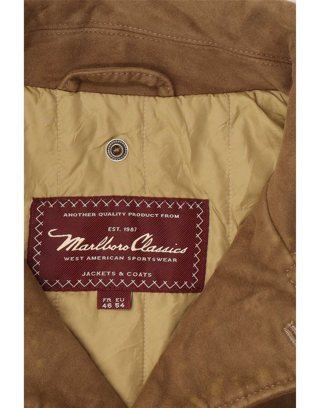 Marlboro Classics Mens Utility Jacket IT 54 2XL Beige Cotton