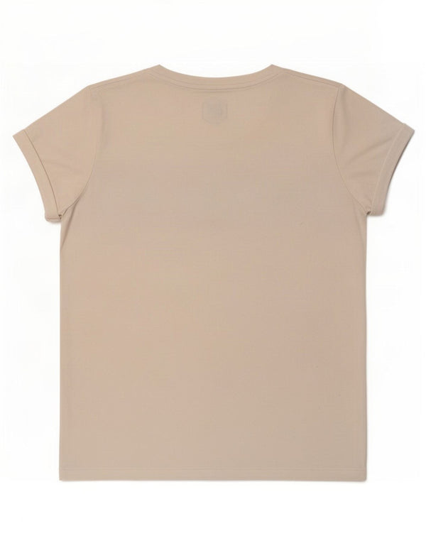 Asics Womens Graphic T-Shirt Top UK 14 Medium White Colourblock