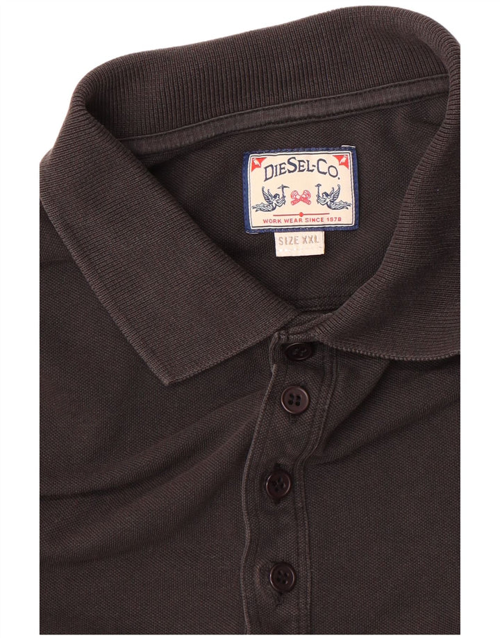 Diesel Mens Loose Fit Polo Shirt XS Black