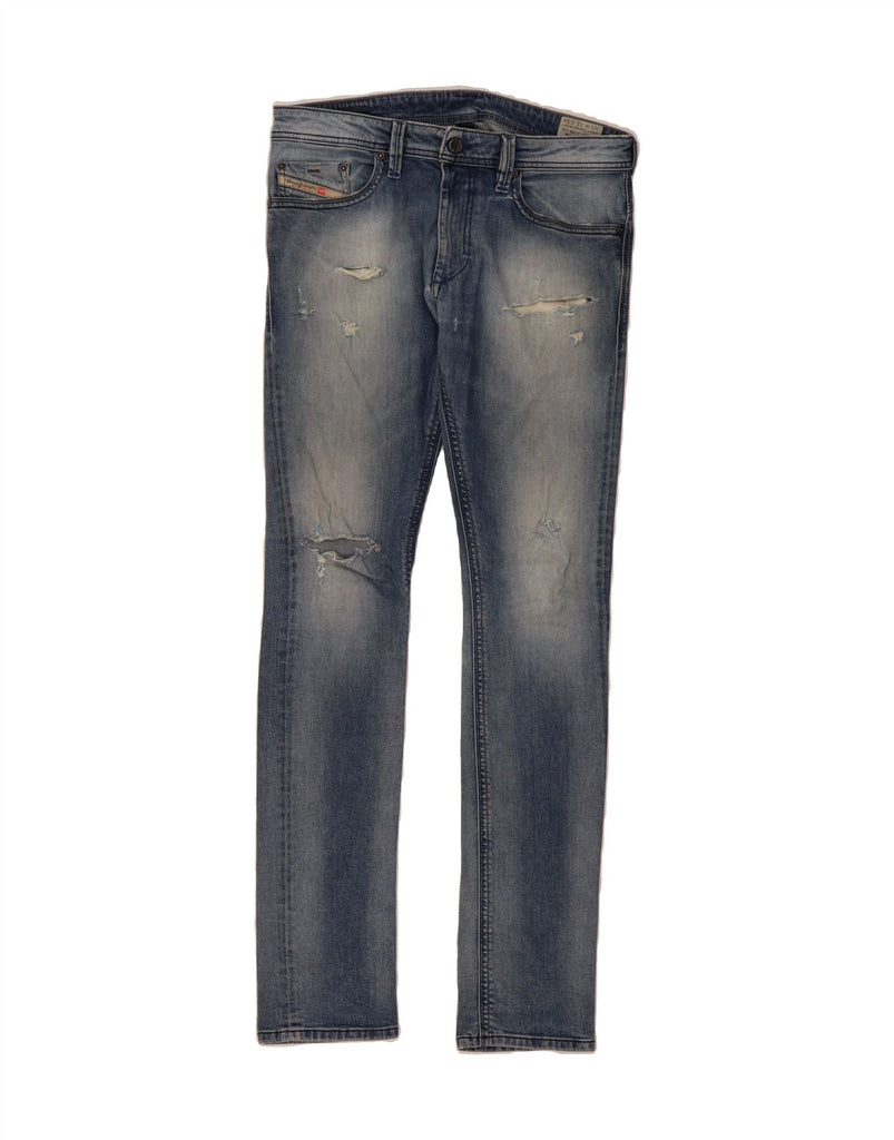 DIESEL Mens Thanaz Distressed Slim Skinny Jeans W32 L34 Blue Cotton Vintage Diesel and Second-Hand Diesel from Messina Hembry 