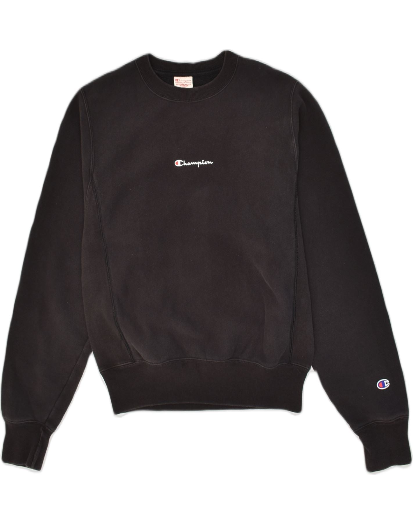 CHAMPION Mens Sweatshirt Jumper XS Black Cotton