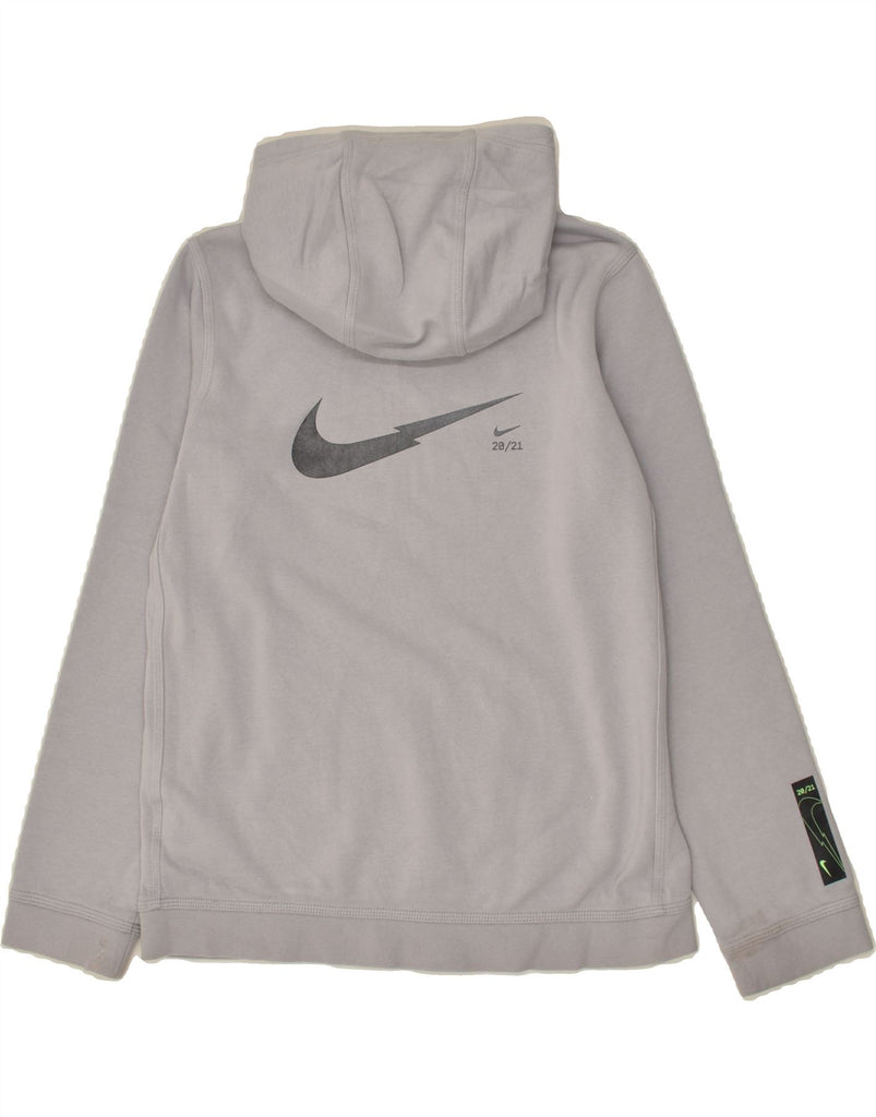 NIKE Boys Graphic Hoodie Jumper 13-14 Years XL Grey Cotton | Vintage Nike | Thrift | Second-Hand Nike | Used Clothing | Messina Hembry 