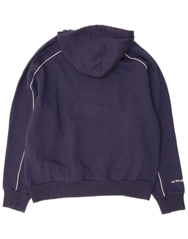 Umbro Mens Hoodie Jumper Small Navy Blue Polyester