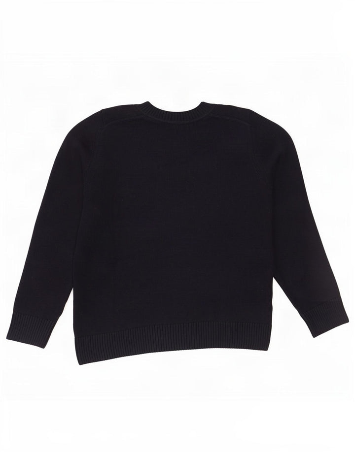 Gant Mens Crew Neck Jumper Sweater XL Navy Blue Cotton