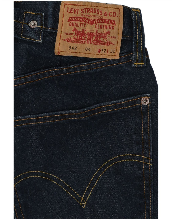 Levi's Mens 542 Flared Jeans W32 L32 Navy Blue Cotton
