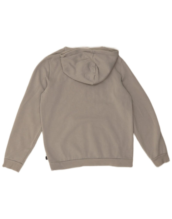 Puma Boys Graphic Hoodie Jumper 15-16 Years Grey Cotton