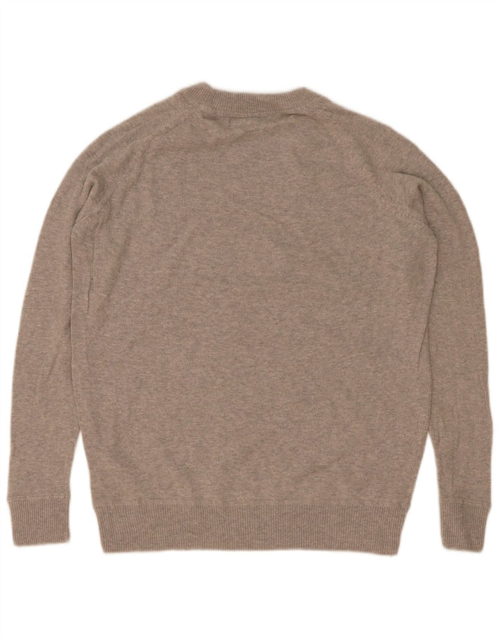 Marks & Spencer Mens Crew Neck Jumper Sweater XS Grey Cotton