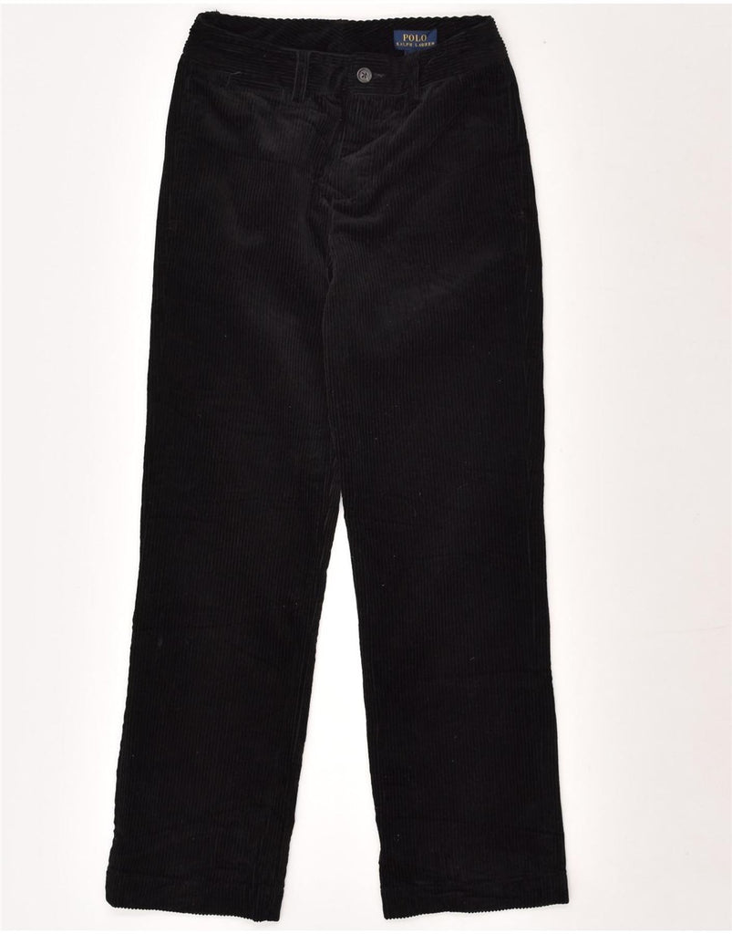 POLO RALPH LAUREN Girls Corduroy Trousers 7-8 Years W25 L25  Black Cotton | Vintage Polo Ralph Lauren | Thrift | Second-Hand Polo Ralph Lauren | Used Clothing | Messina Hembry 