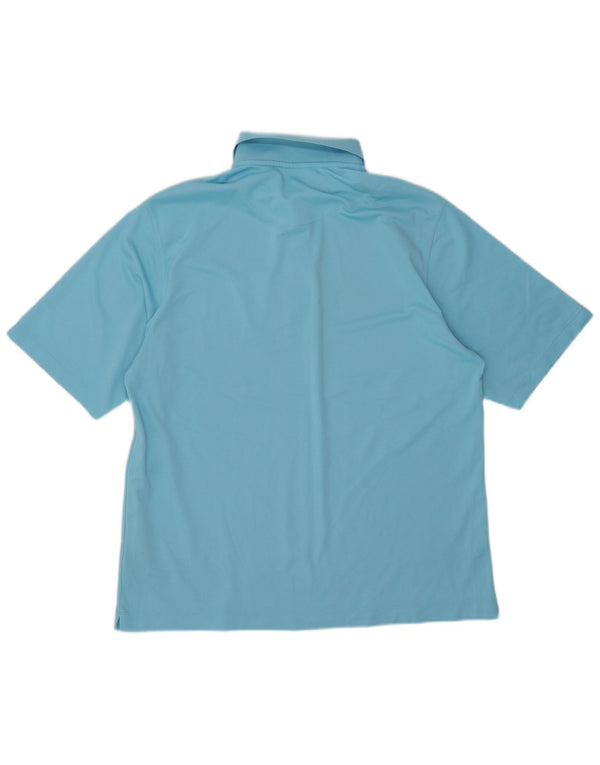 Nike Mens Polo Shirt UK 42/44 Large Blue Polyester