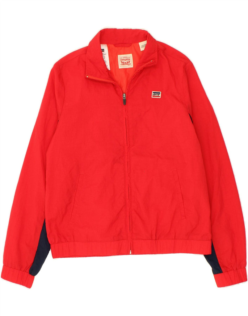 LEVI'S Womens Bomber Jacket US 8 Medium Red Colourblock Polyamide | Vintage Levi's | Thrift | Second-Hand Levi's | Used Clothing | Messina Hembry 