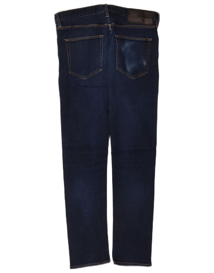 Calvin Klein Mens Straight Jeans W32 L32 Navy Blue Cotton