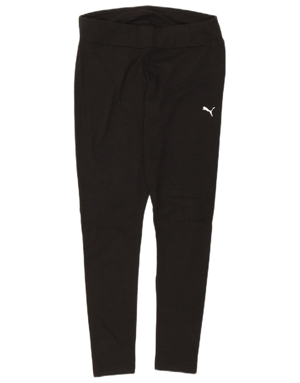 Puma Womens Crop Leggings UK 12 Medium Black Cotton