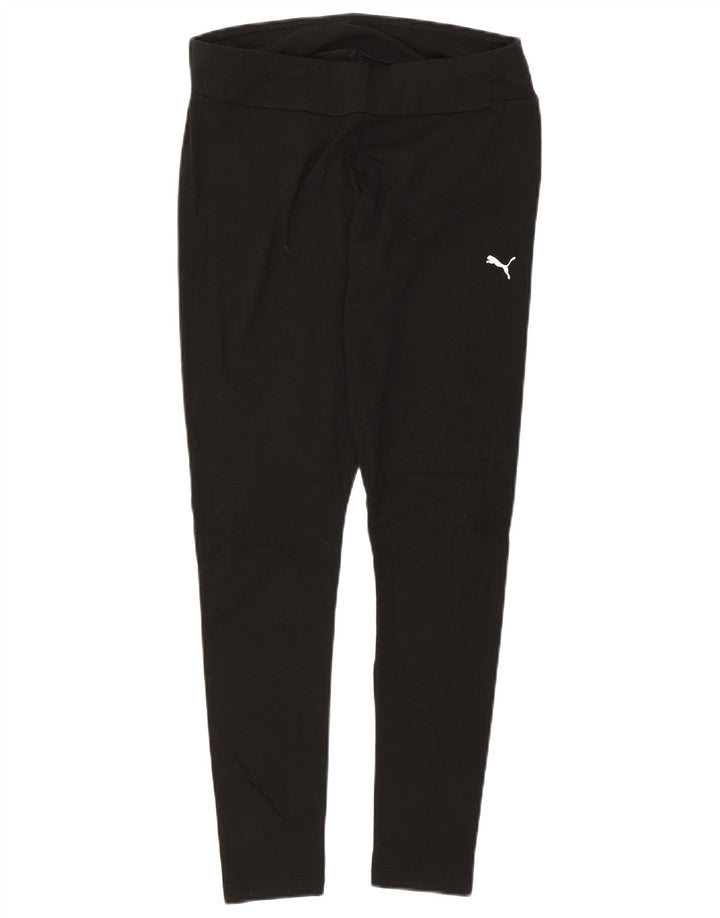 Puma Womens Crop Leggings UK 12 Medium Black Cotton