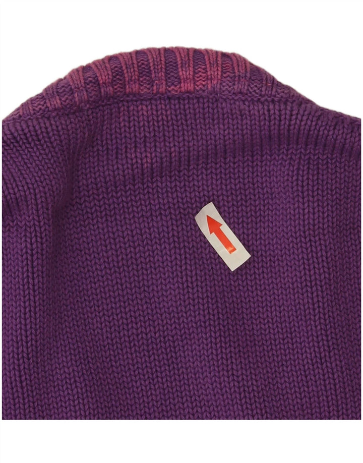 Zara Mens V-Neck Jumper Sweater Large Purple
