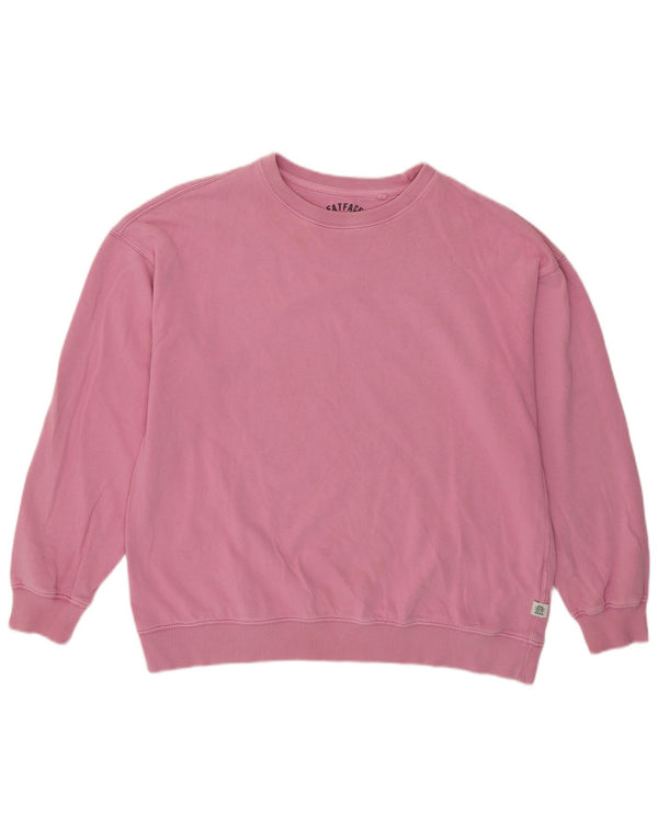 FAT FACE Womens Sweatshirt Jumper UK 12 Medium  Pink Cotton