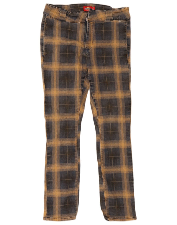 Dickies Mens Slim Chino Trousers US 5 Medium W27 L27 Blue Check Cotton