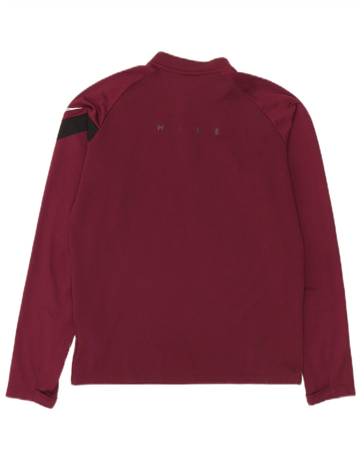 Nike Boys Dri Fit Graphic Pullover Tracksuit Top 12-13 Years Large Burgundy
