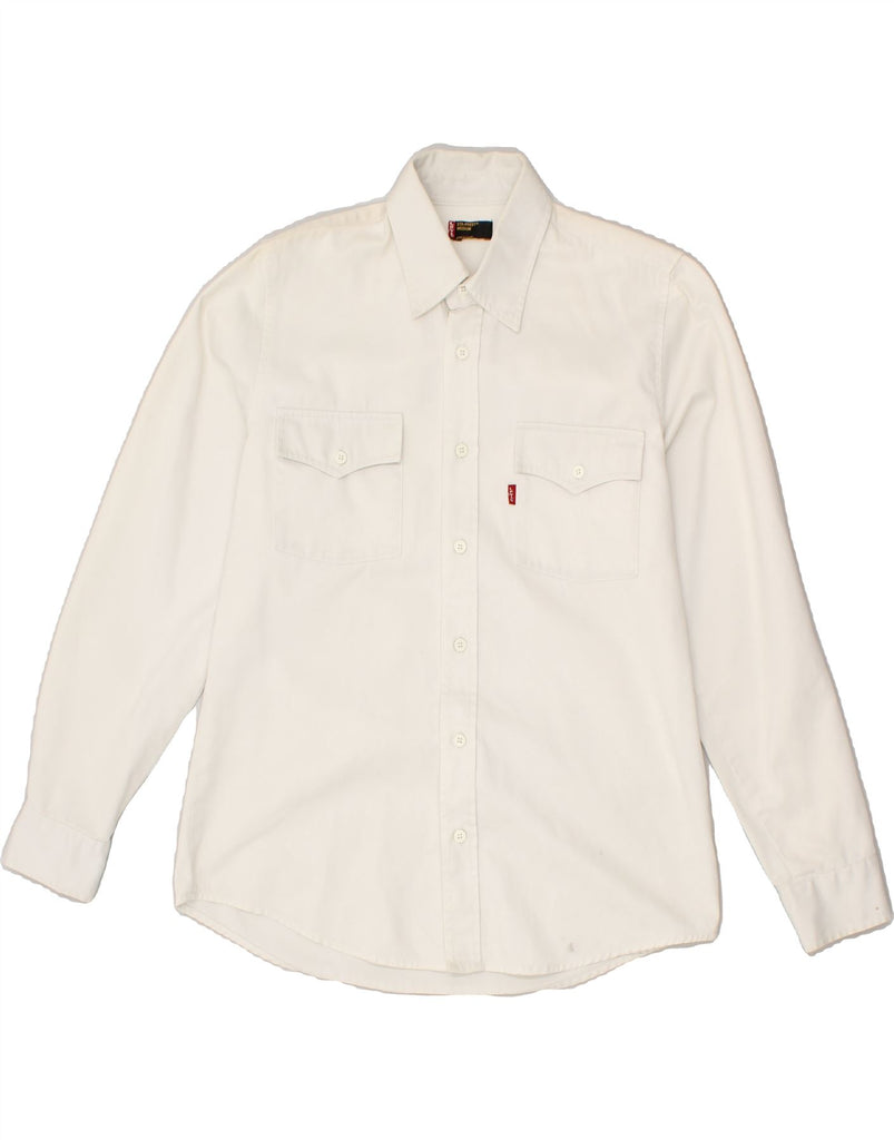 LEVI'S Mens Shirt Medium White Cotton | Vintage Levi's | Thrift | Second-Hand Levi's | Used Clothing | Messina Hembry 