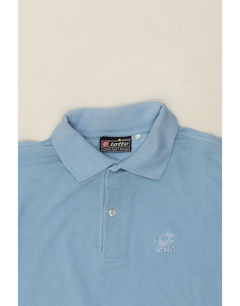 LOTTO Mens Polo Shirt XL Blue Cotton Vintage Lotto and Second-Hand Lotto from Messina Hembry 