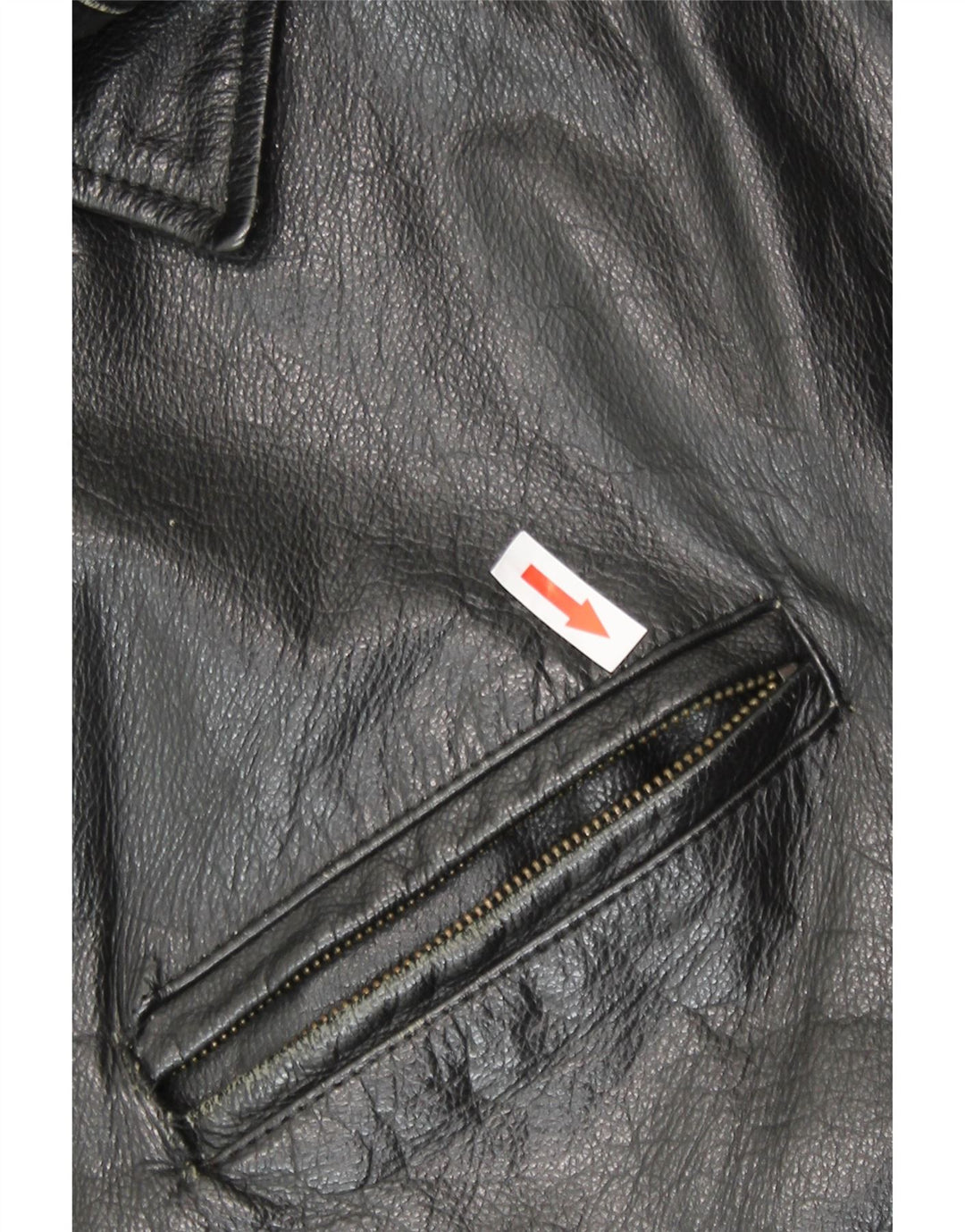 Vintage Mens Bomber Leather Jacket IT 54 2XL Black Leather