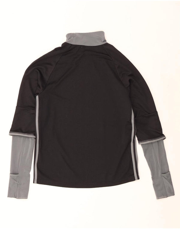 Adidas Boys Climacool Top Long Sleeve 13-14 Years Black Colourblock
