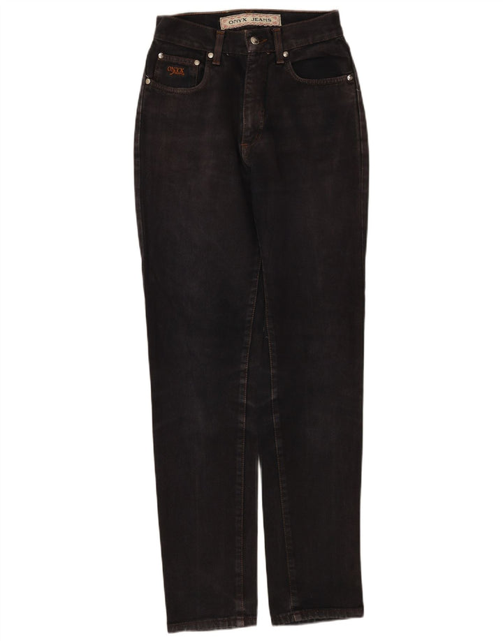 Onyx Womens Tapered Jeans W28 L31 Black Cotton