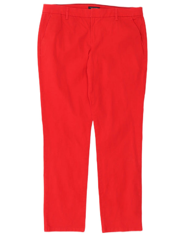 Tommy Hilfiger Womens Straight Chino Trousers US 10 Large W32 L30 Red