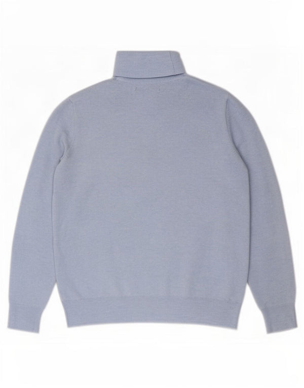 Marks & Spencer Womens Oversized Roll Neck Jumper Sweater UK 6 XS Blue