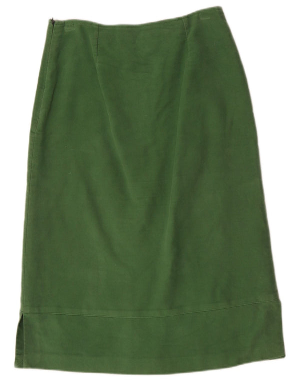 Jigsaw Womens Midi Skirt US 10 Small W28 Green Cotton