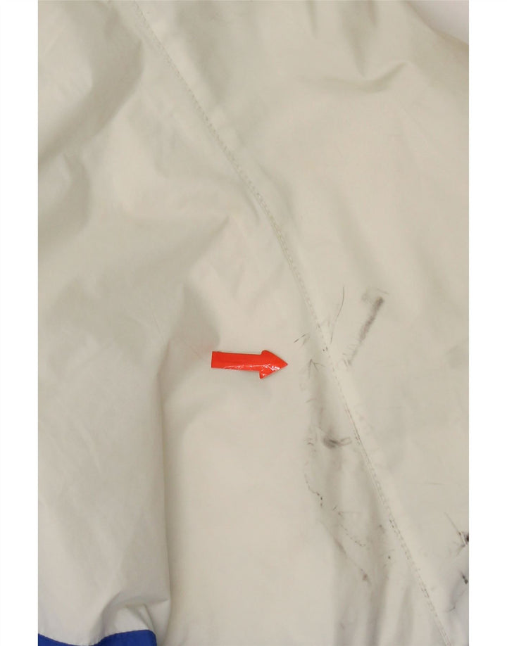 Carhartt Womens Hooded Rain Jacket UK 14 Medium Blue Colourblock Nylon