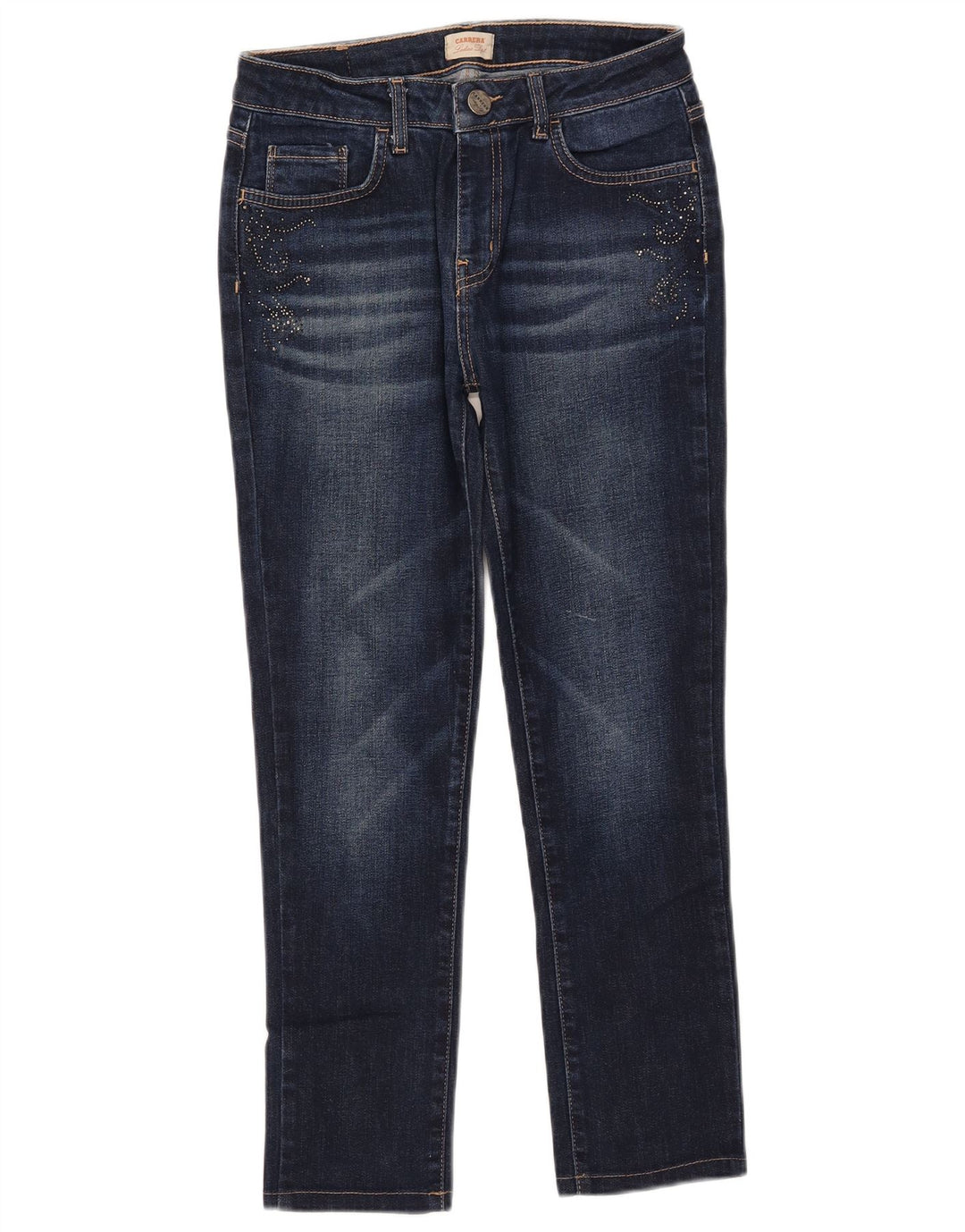 Carrera Womens Slim Cropped Jeans IT 44 Medium W29 L25 Navy Blue Cotton