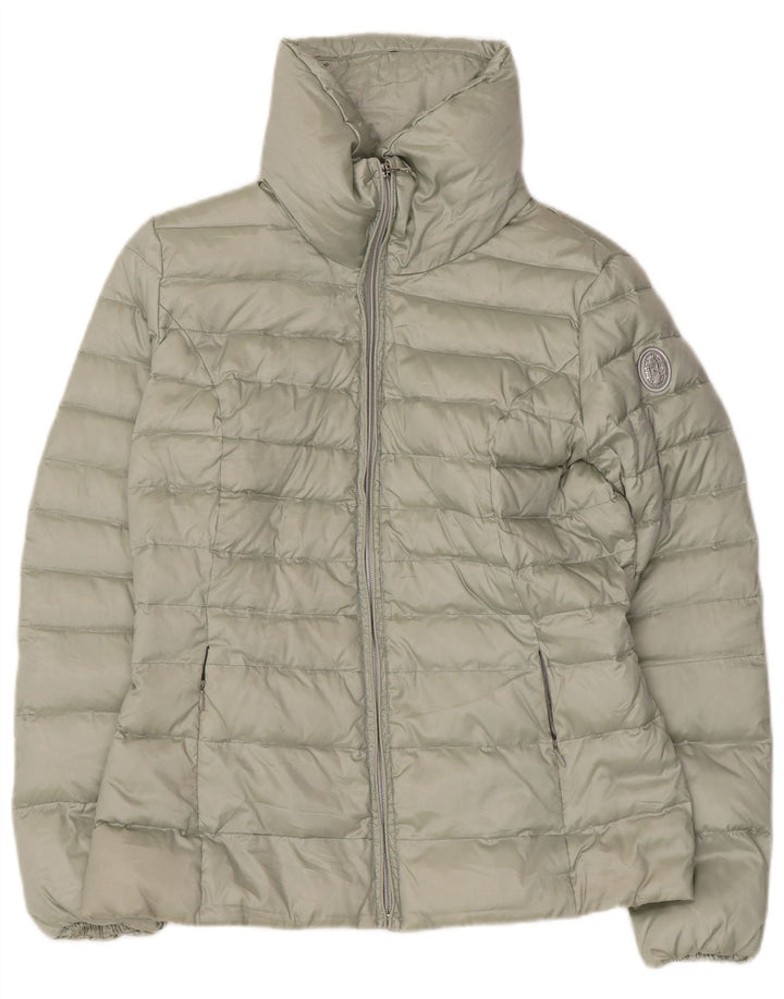 Conte of Florence Womens Padded Jacket IT 44 Medium Green Polyester