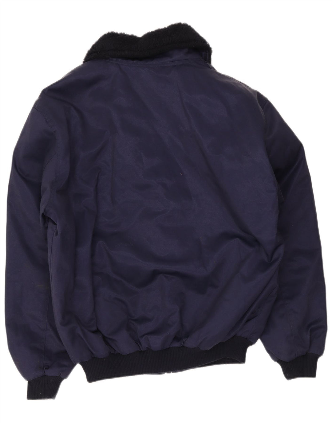 Mascot Mens Bomber Jacket UK 40 Large Navy Blue Colourblock Cotton