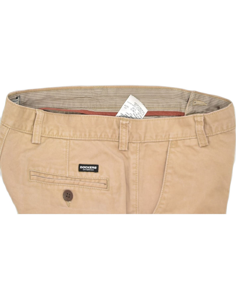 DOCKERS Mens Straight Chino Trousers W32 L25 Brown Cotton | Vintage | Thrift | Second-Hand | Used Clothing | Messina Hembry 