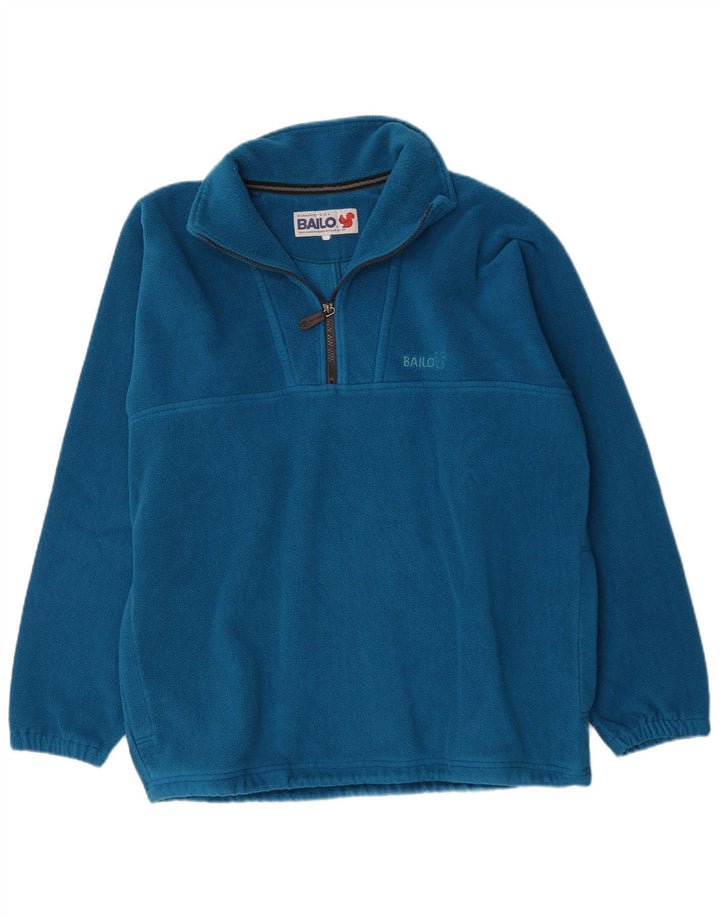 Bailo Mens Zip Neck Fleece Jumper Large Blue Polyester