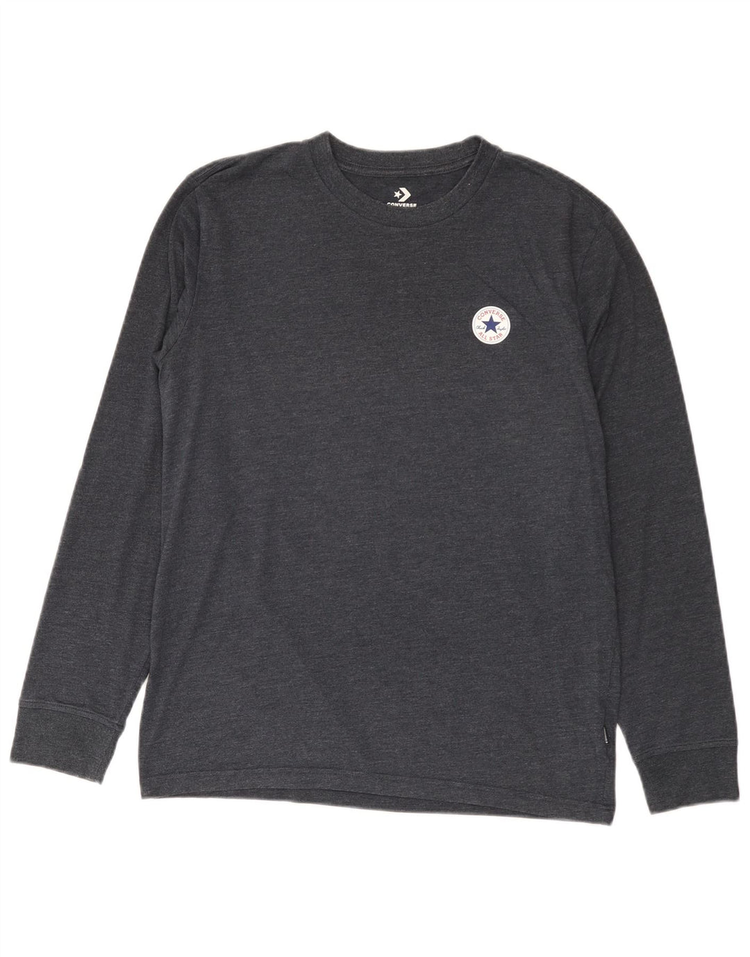 Converse Mens Top Long Sleeve Medium Navy Blue Cotton