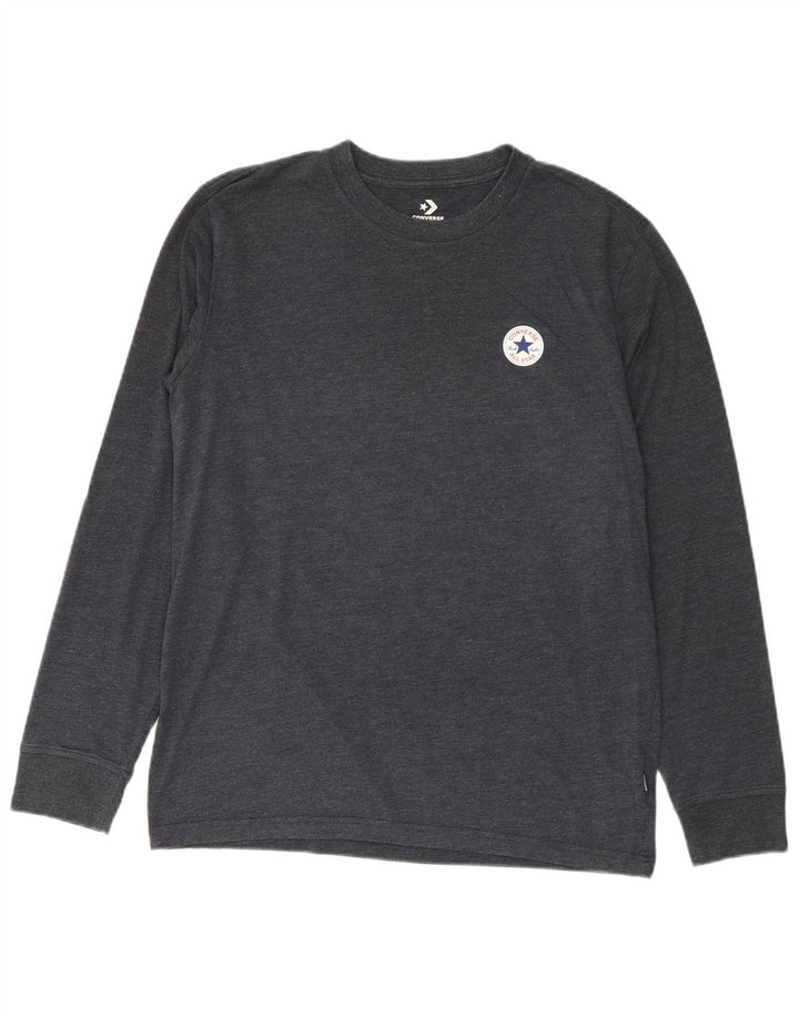 Converse Mens Top Long Sleeve Medium Navy Blue Cotton