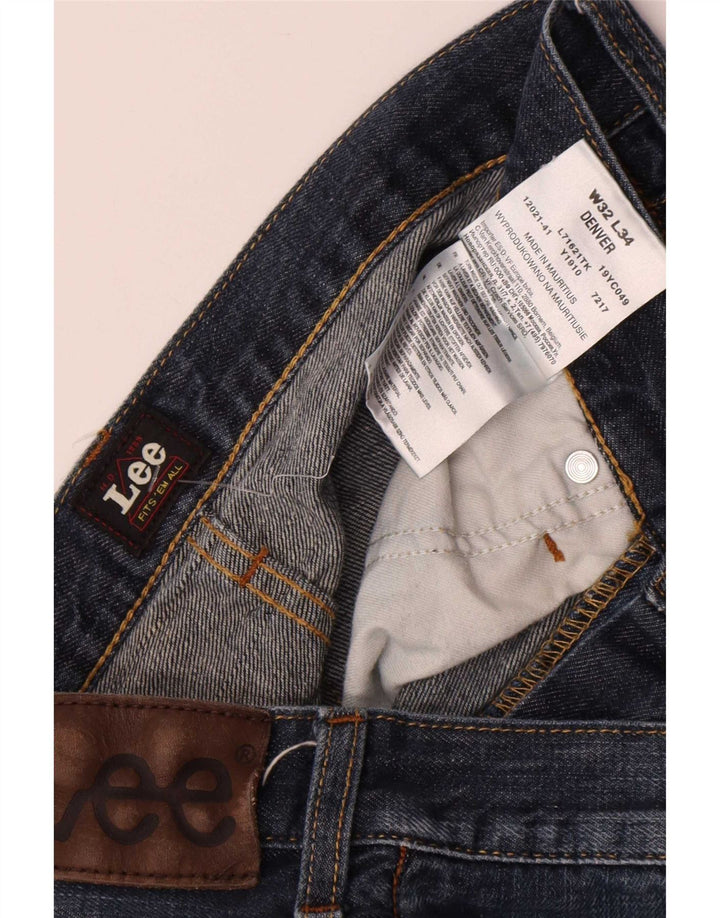 Lee Mens Denver Bootcut Jeans W32 L34 Navy Blue Cotton