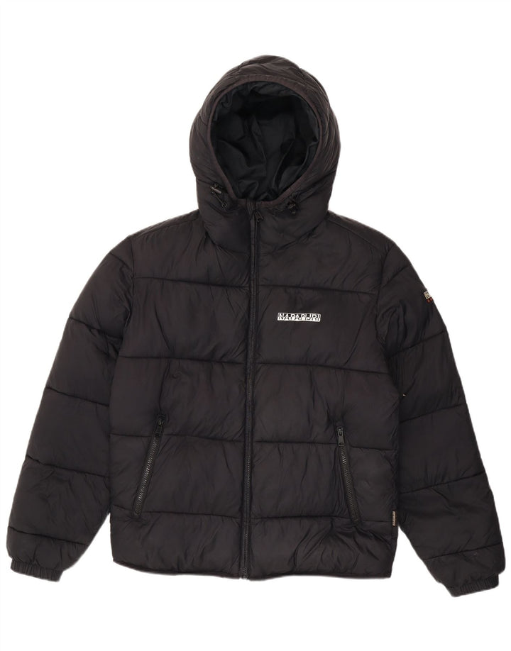 Napapijri Mens Hooded Regular Fit Padded Jacket UK 38 Medium Black
