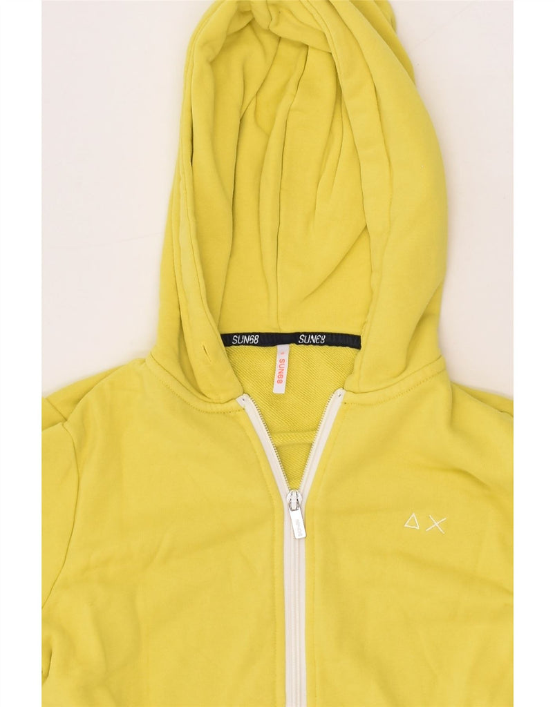 SUN68 Boys Zip Hoodie Sweater 9-10 Years Yellow Cotton | Vintage Sun68 | Thrift | Second-Hand Sun68 | Used Clothing | Messina Hembry 